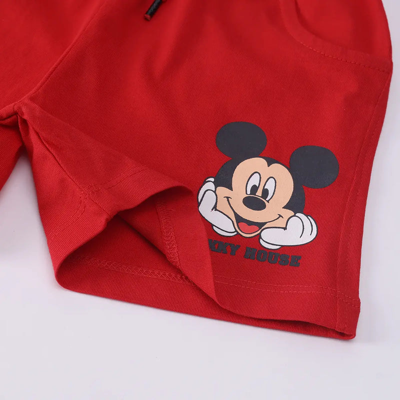 Boys Red Mickey Mouse Graphic T-shirt With Shorts Sets 2 pc. Sets