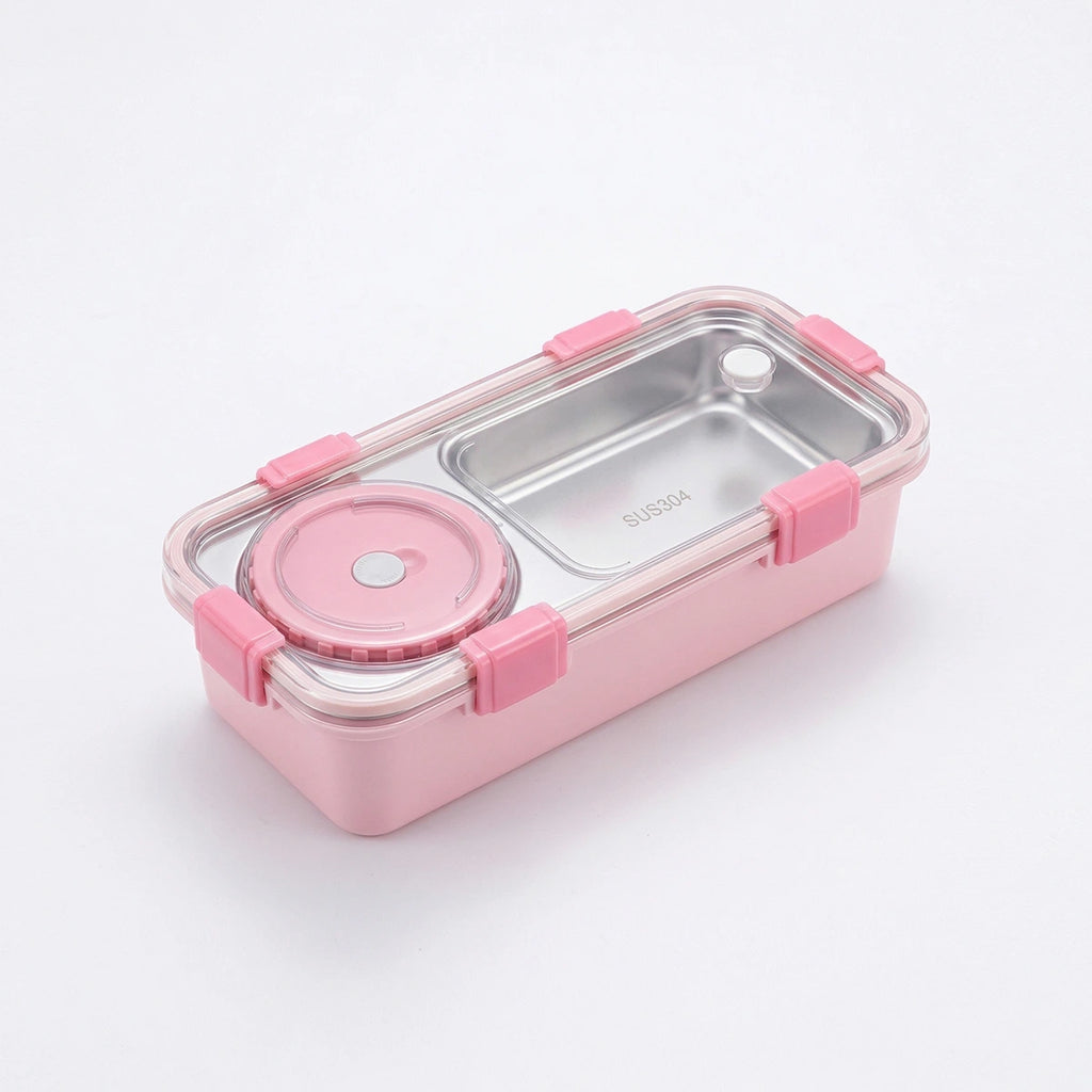 Kids Blush Pink Leak-Resistant School Lunch Box Trending Accessories Pink Onesize