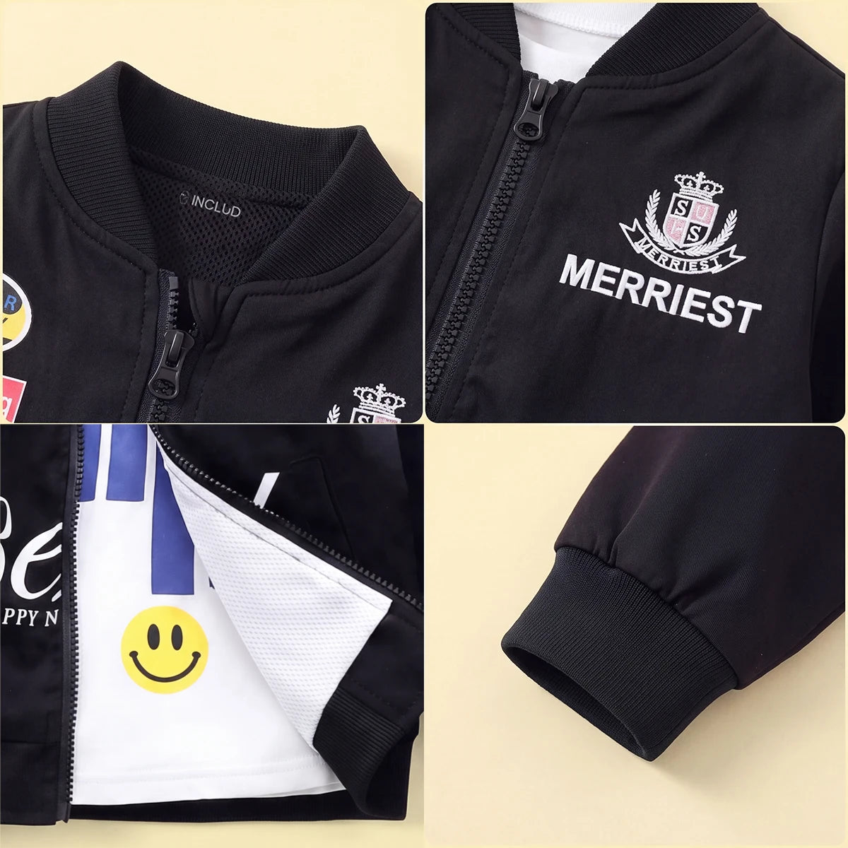 Boys Black Bomber Jackets Coats & Jackets