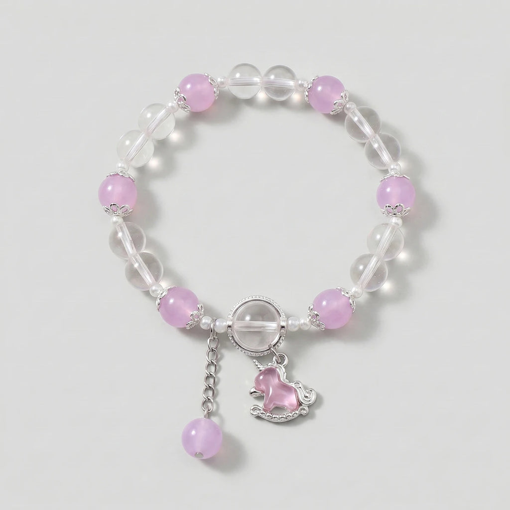 Pack Of 5 Girls Multicolour Unicorn Charm Beads Bracelet Sets Bracelet