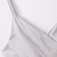 Girls Light Grey Floral Applique Sleeveless Fit & Flare Dress Party Dresses