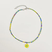Pack Of 4 Girls Multicolour Flower Charm Necklace Sets Necklace and Chains