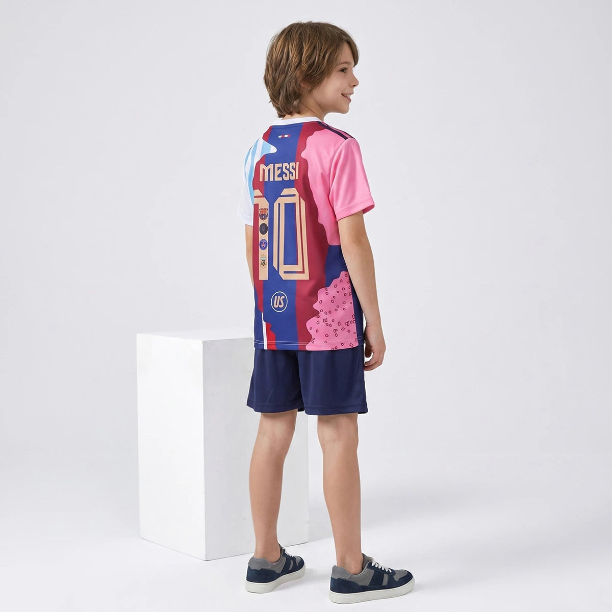 Boys Multicolor Short Sleeve Graphics Print T-Shirt With Elasticated Shorts Sets 2 pc. Sets