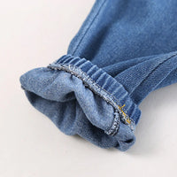 Boys Green Stripes Shirt With Denim Jogger Sets Sets