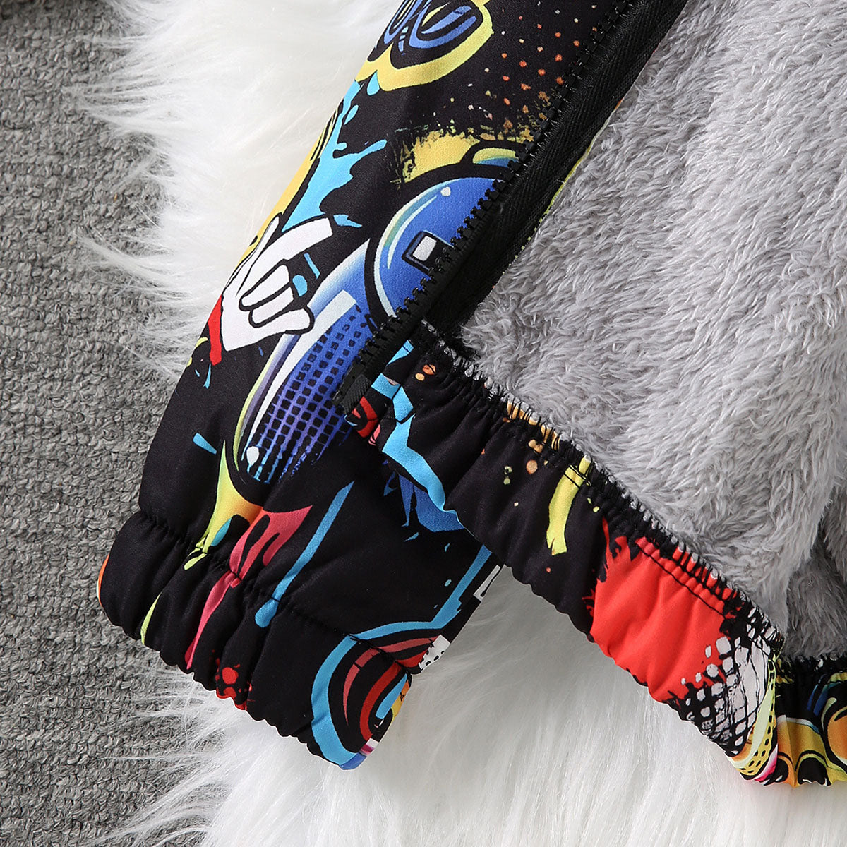 Boys Multicolor Printed Regular Winter Jackets Coats & Jackets