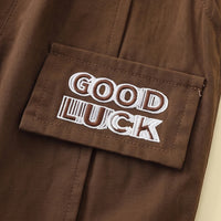 Boys Brown Striped Long Sleeve Shirt With Pants Sets 2 pc. Sets