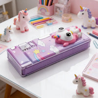 Unicorn Hard Pencil Box with Built-in Sharpener Trending Accessories