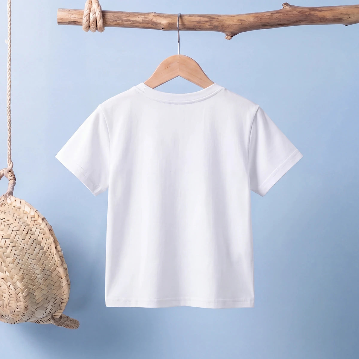 Girls White Rabbit Print Short Sleeve T-Shirt Tshirts