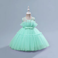 Girls Sleeveless Fit & Flare Party Dress Party Dresses Sea Green 1-2 Y 