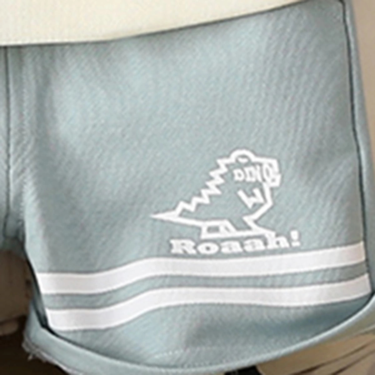 Boys Blue Dinosaur Printed Polo T-Shirt With Shorts Set Sets