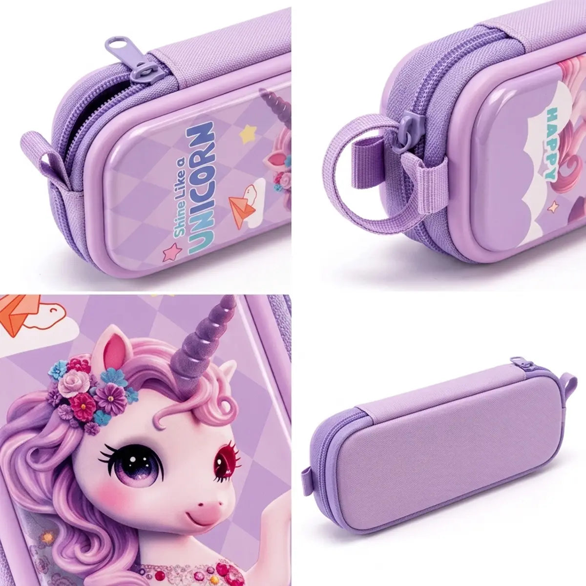 Kids Unicorn Hard Pencil Pouch with Zipper Trending Accessories
