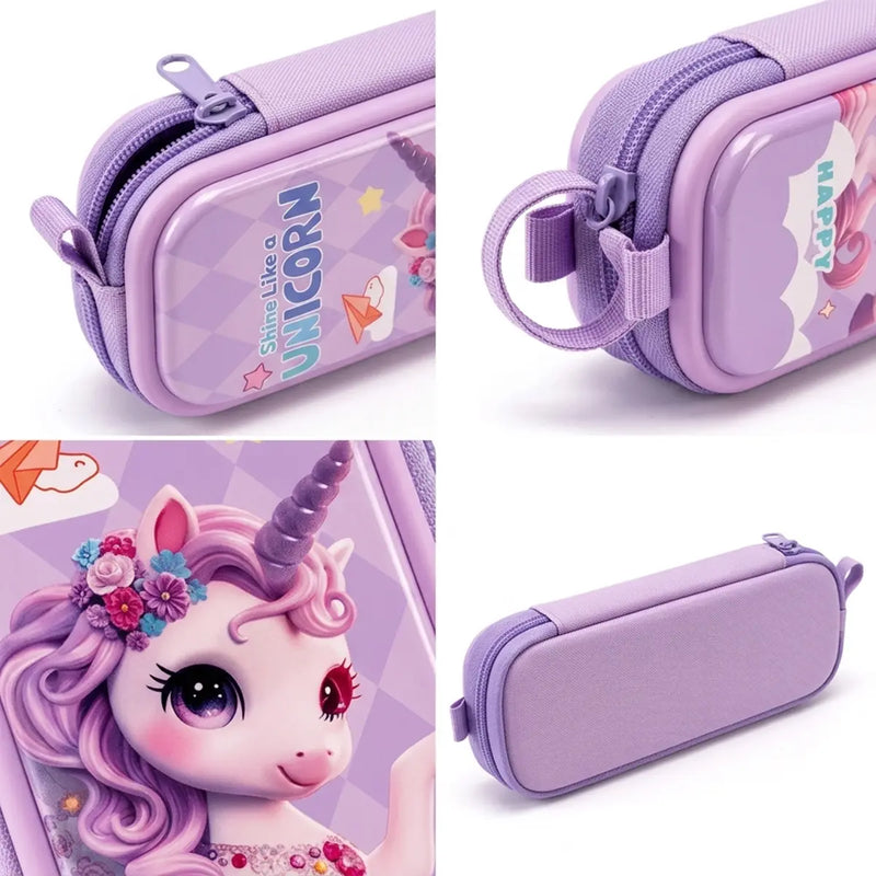 Kids Unicorn Hard Pencil Pouch with Zipper Trending Accessories