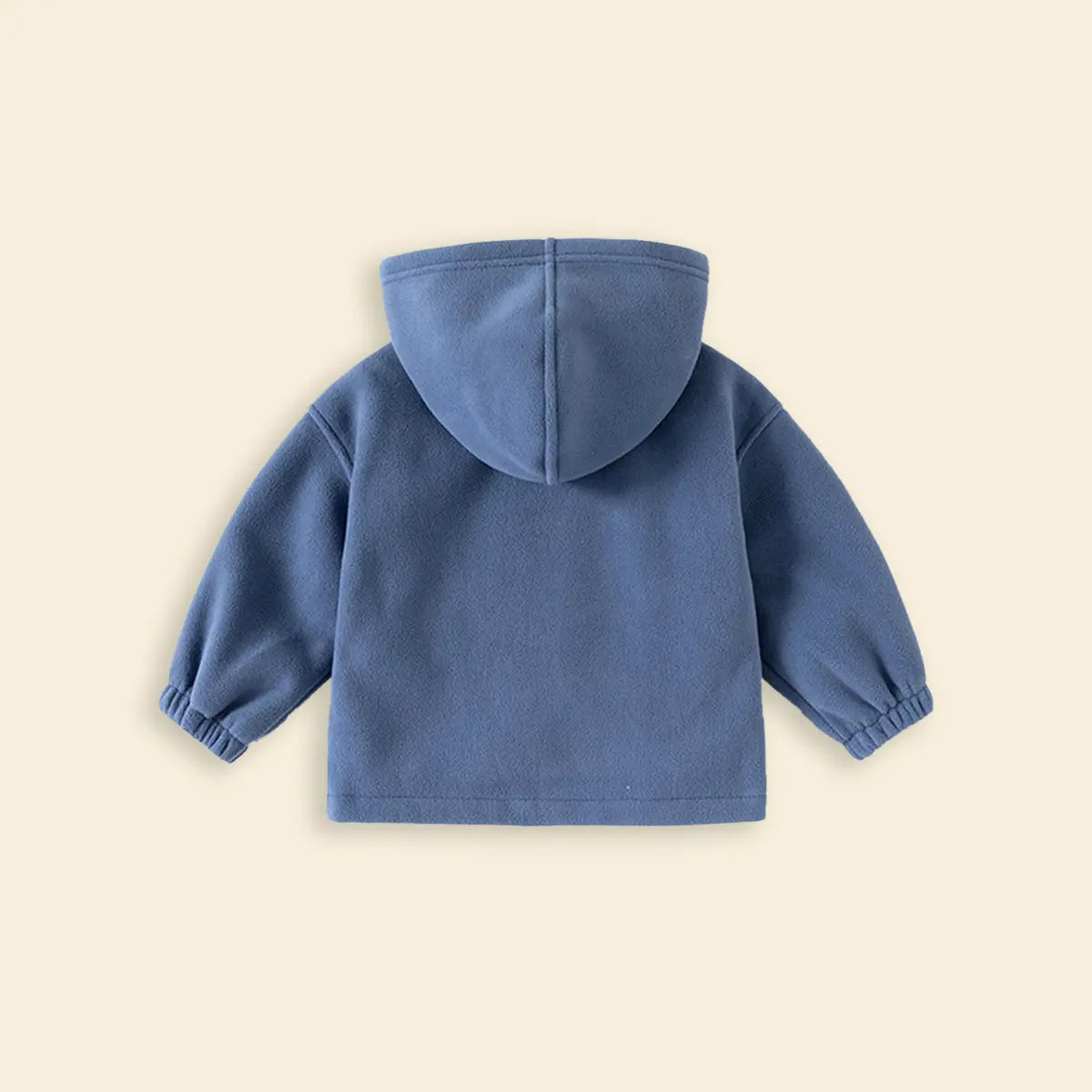Boys Blue Fleece Zip-up Hoodie With Kangaroo Pocket Sweatshirts & Hoodies