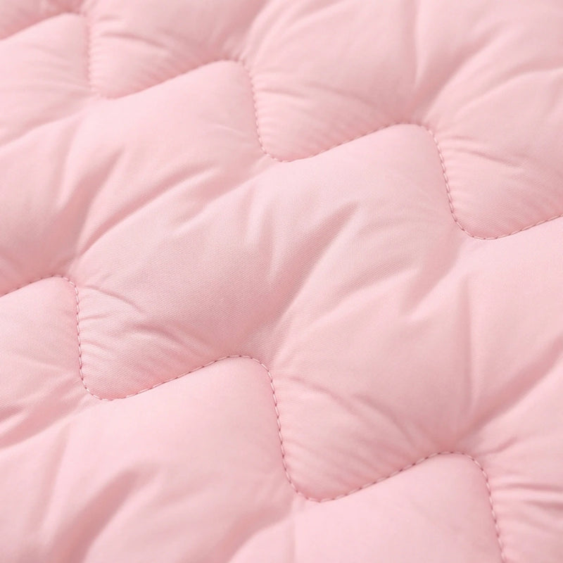Girls Light Pink Quilted Sleeveless Jacket Coats & Jackets
