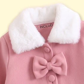 Girls Pink Long Sleeve Top With Pleated Skirt Sets 2 pc. Sets