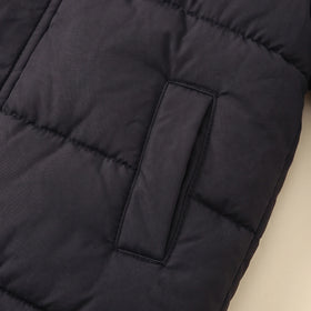 Boys Black Fleece-Lined Hooded Puffer Jacket Coats & Jackets