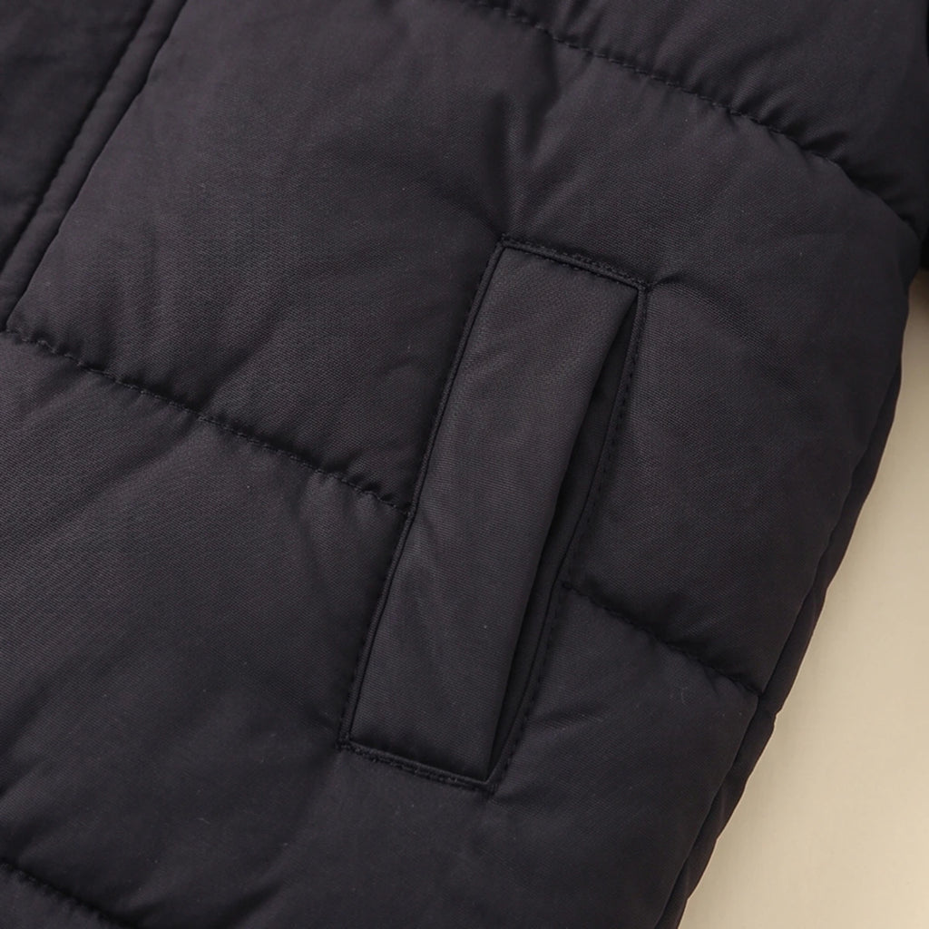 Boys Black Fleece-Lined Hooded Puffer Jacket Coats & Jackets