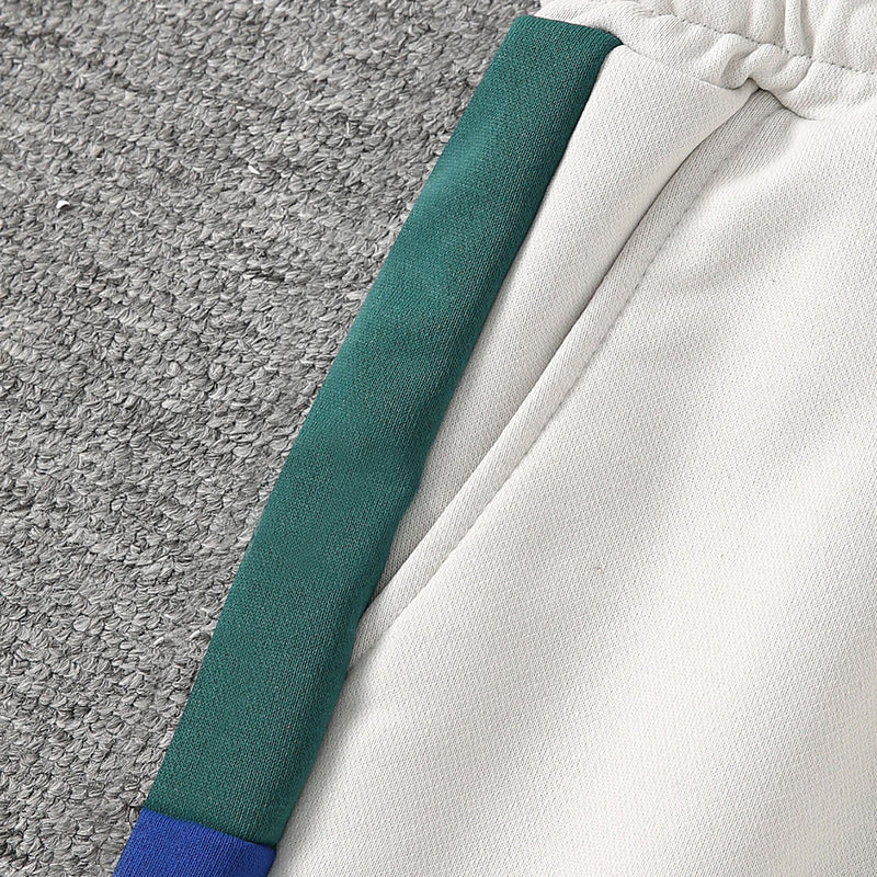 Boys Multicolor Color-blocked Raglan Sleeves T-Shirt With Shorts Set 2 pc. Sets