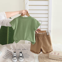 Boys Green Star Fish Graphic Short Sleeves T- Shirt With Shorts Set 2 pc. Sets