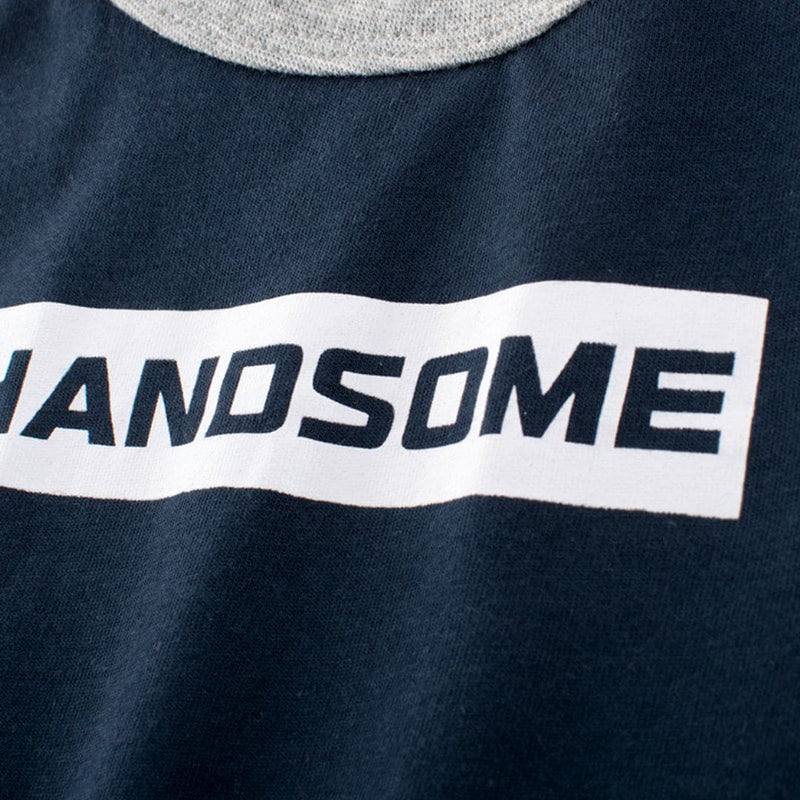 Boys Typography Print Raglan Sleeves T-Shirt Tshirts   