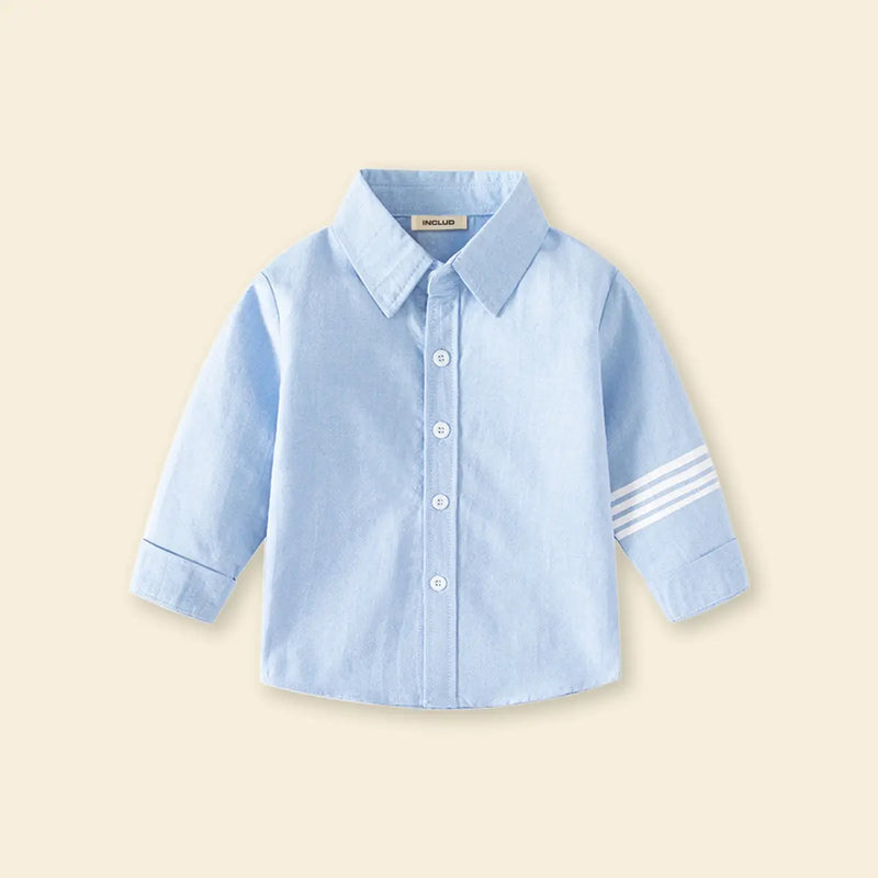 Boys Light Blue Long Sleeves Regular Shirt Shirts