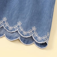 Girls Blue Denim Sleeveless Top with Pants Sets 2 pc. Sets