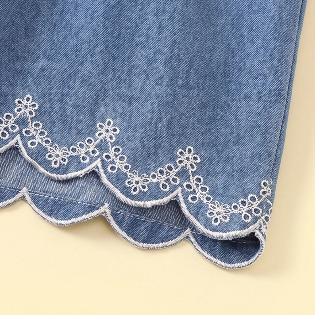 Girls Blue Denim Sleeveless Top with Pants Sets 2 pc. Sets