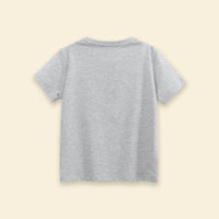 Girls Light Grey Animal Print Short Sleeve T-Shirt Tshirts
