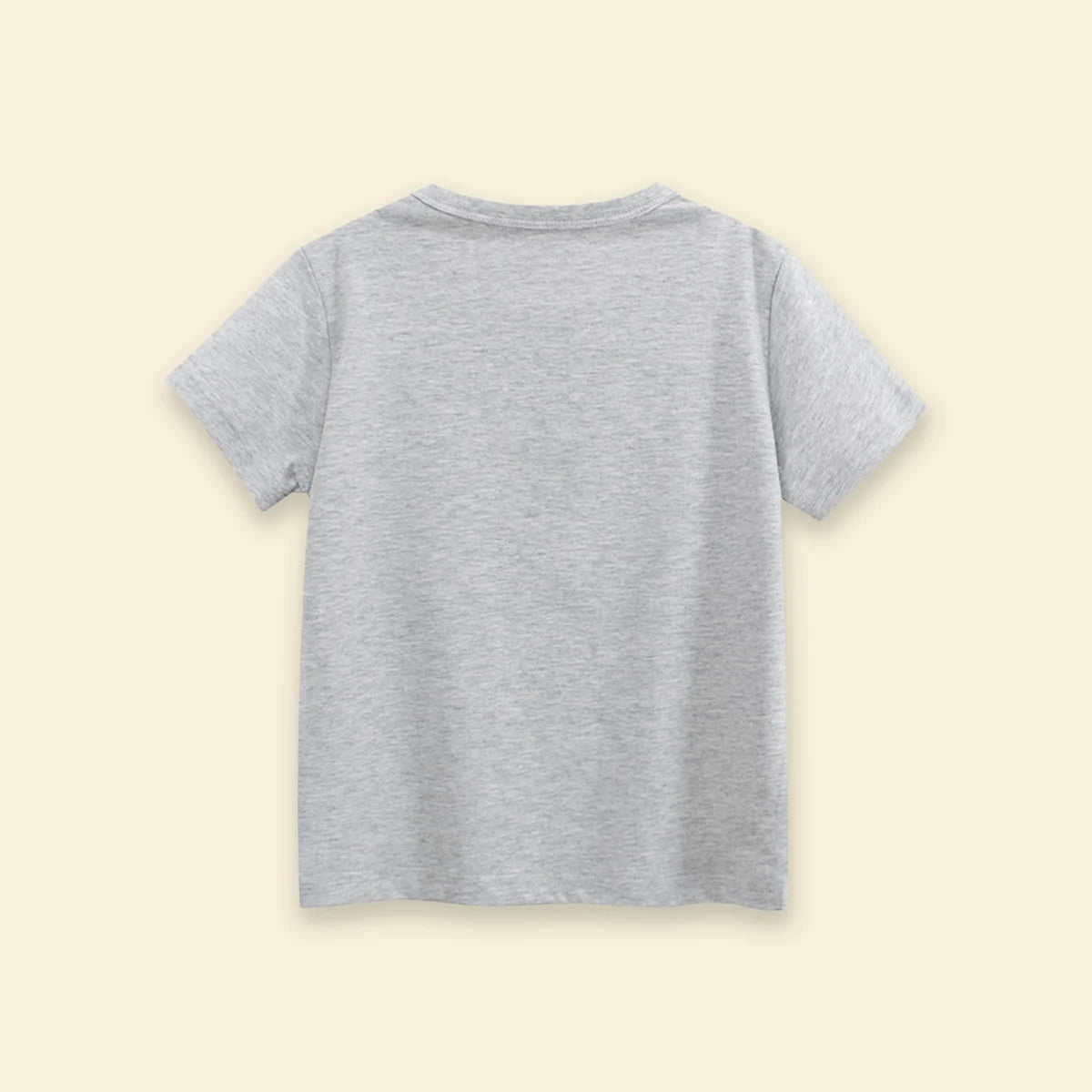 Girls Light Grey Animal Print Short Sleeve T-Shirt Tshirts