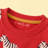 Boys Red Long Sleeve Animal Print Sweatshirt Sweatshirts & Hoodies