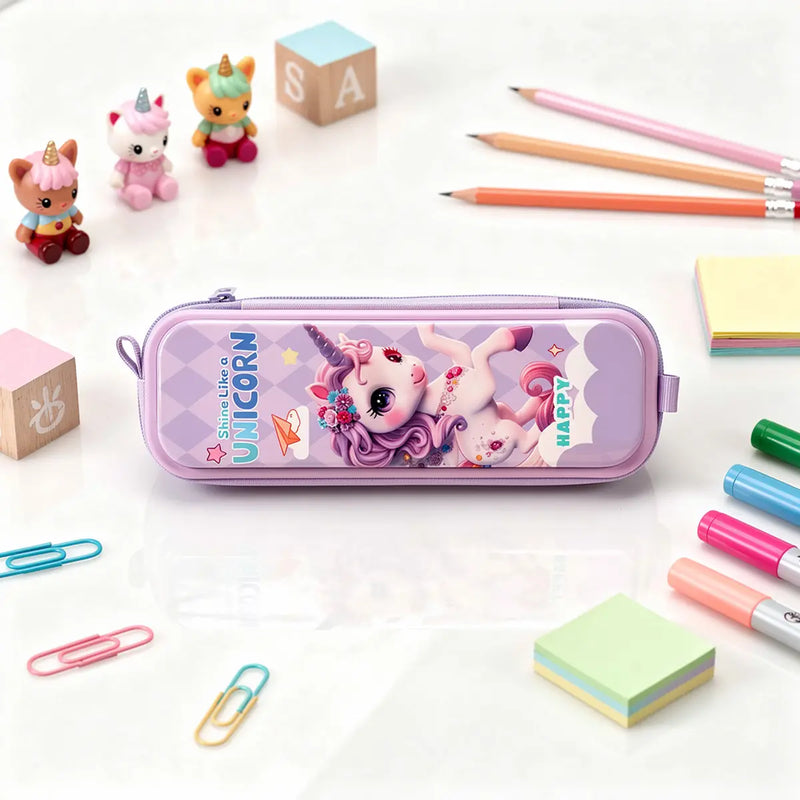 Kids Unicorn Hard Pencil Pouch with Zipper Trending Accessories