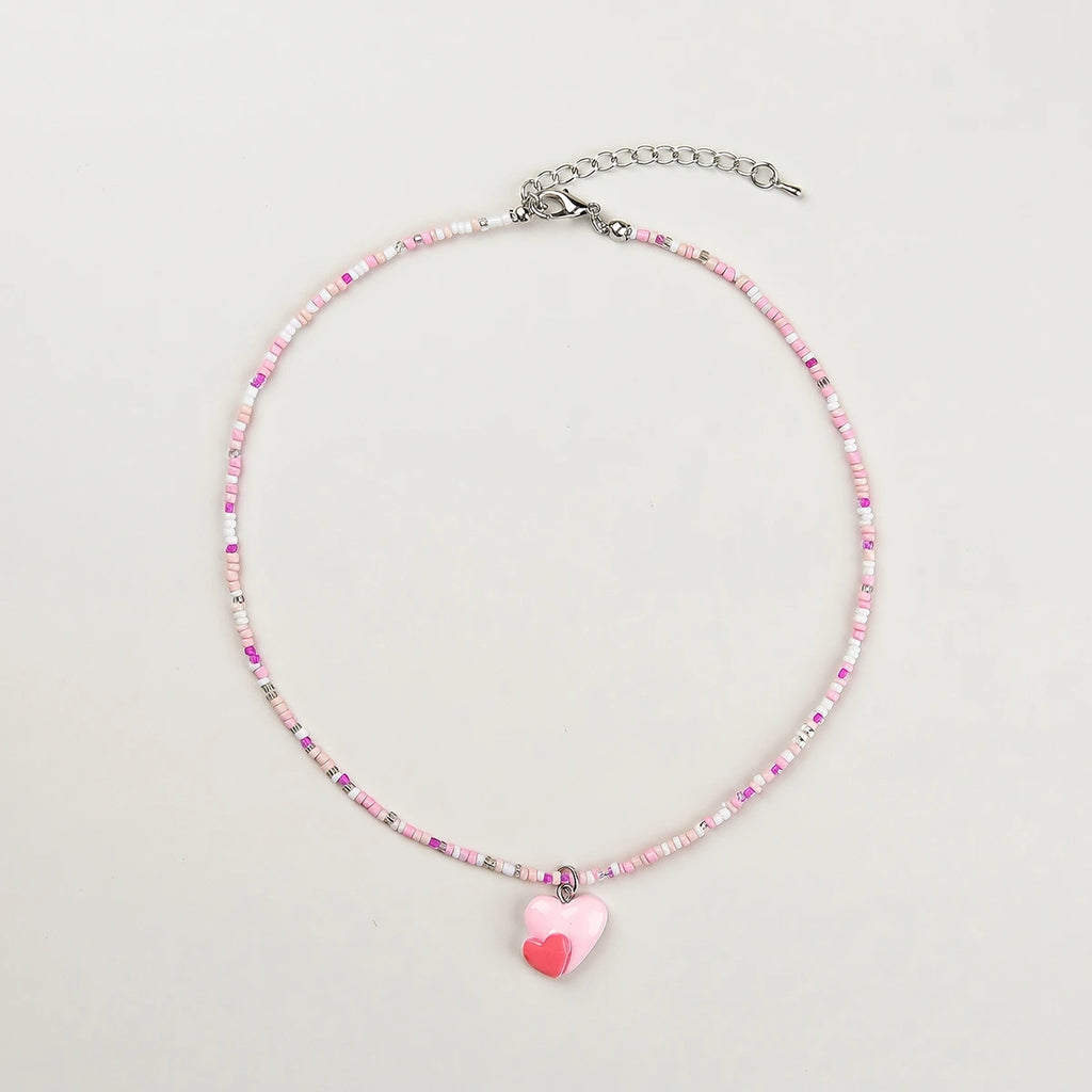 Pack Of 5 Girls Multicolour Charm Beaded Necklace Sets Necklace and Chains