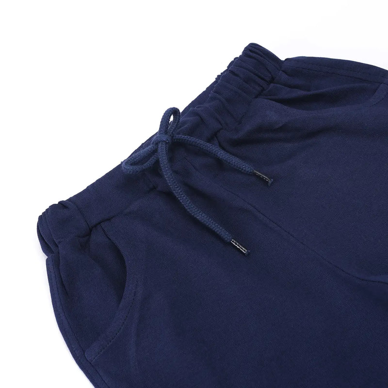 Boys Navy Blue Colorblocked Short Sleeve T-Shirt With Shorts Sets 2 pc. Sets