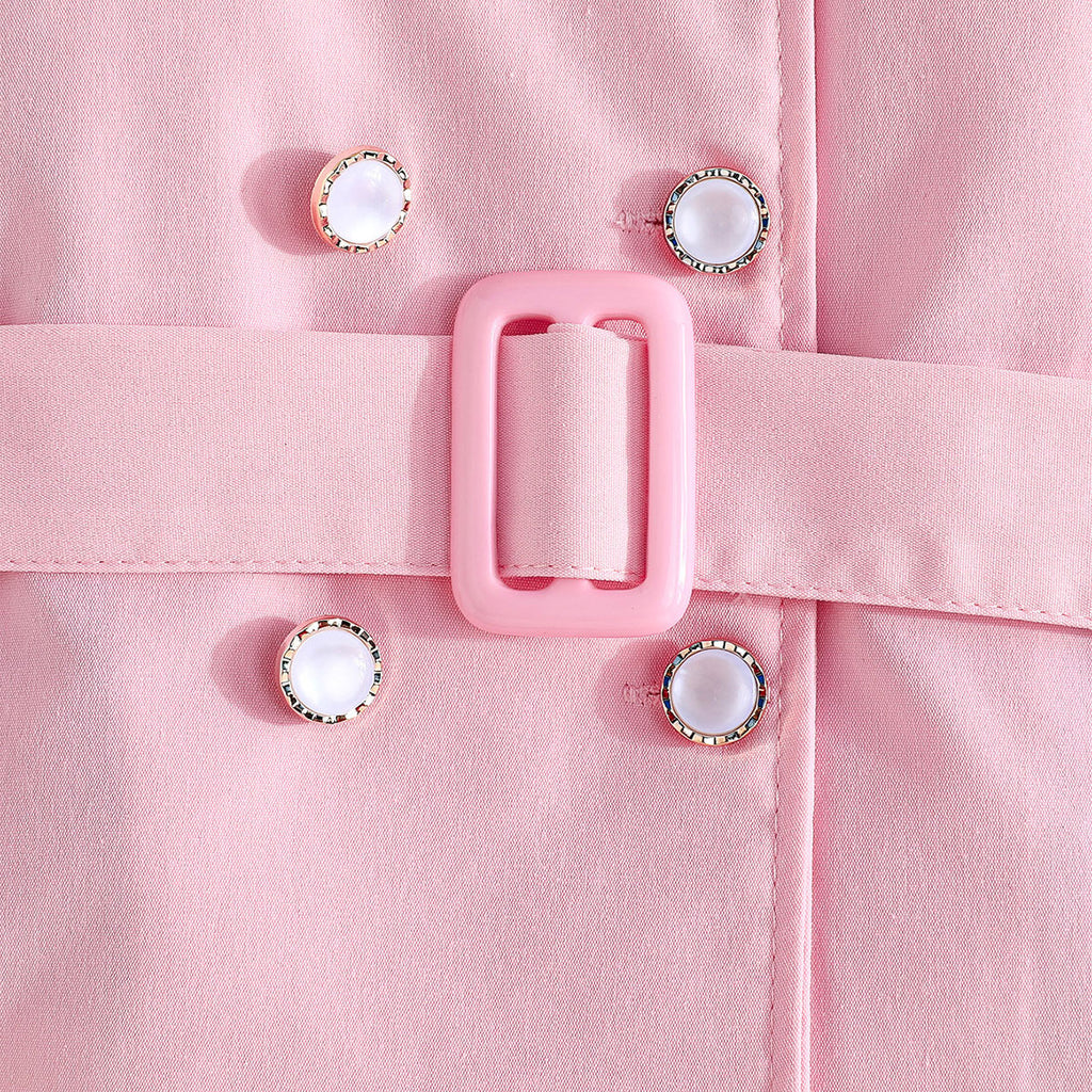 Girls Pink Butterfly Applique Sleeves Summer Blazer With Flared Pants Set 2 pc. Sets