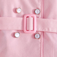 Girls Pink Butterfly Applique Sleeves Summer Blazer With Flared Pants Set 2 pc. Sets