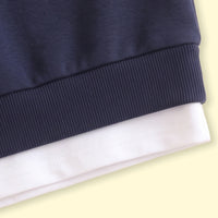 Boys Navy Blue Embroidered Sweatshirt & Joggers Sets 2 pc. Sets