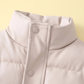 Boys Off White Sleeveless Quilted Puffer Jacket Coats & Jackets