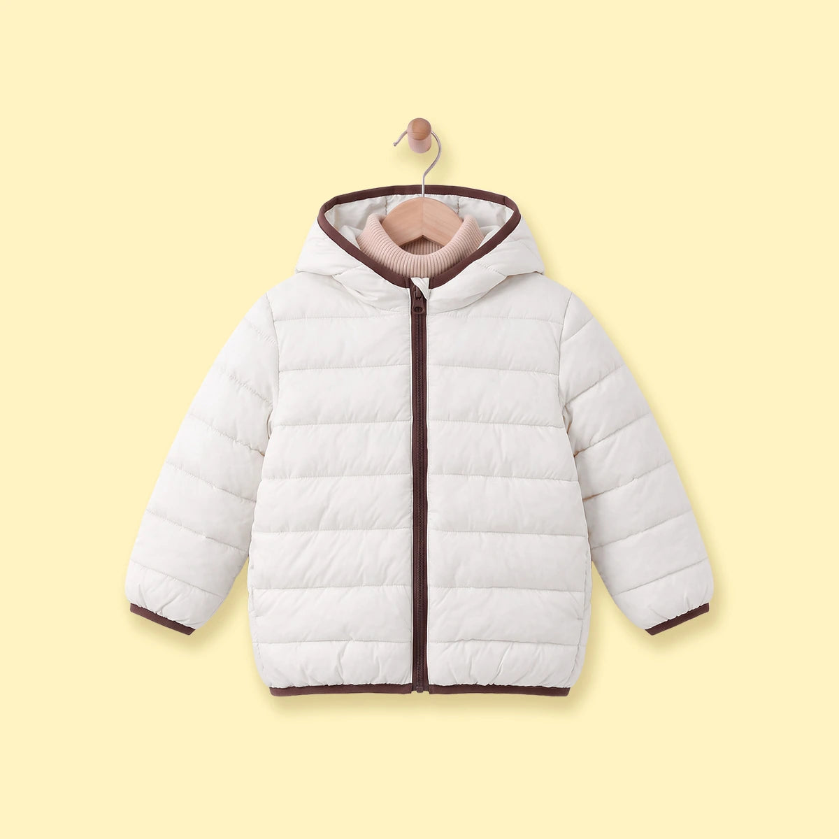 Girls Off White Hooded Zip-up Puffer Jacket Coats & Jackets Off White 1-2 Y