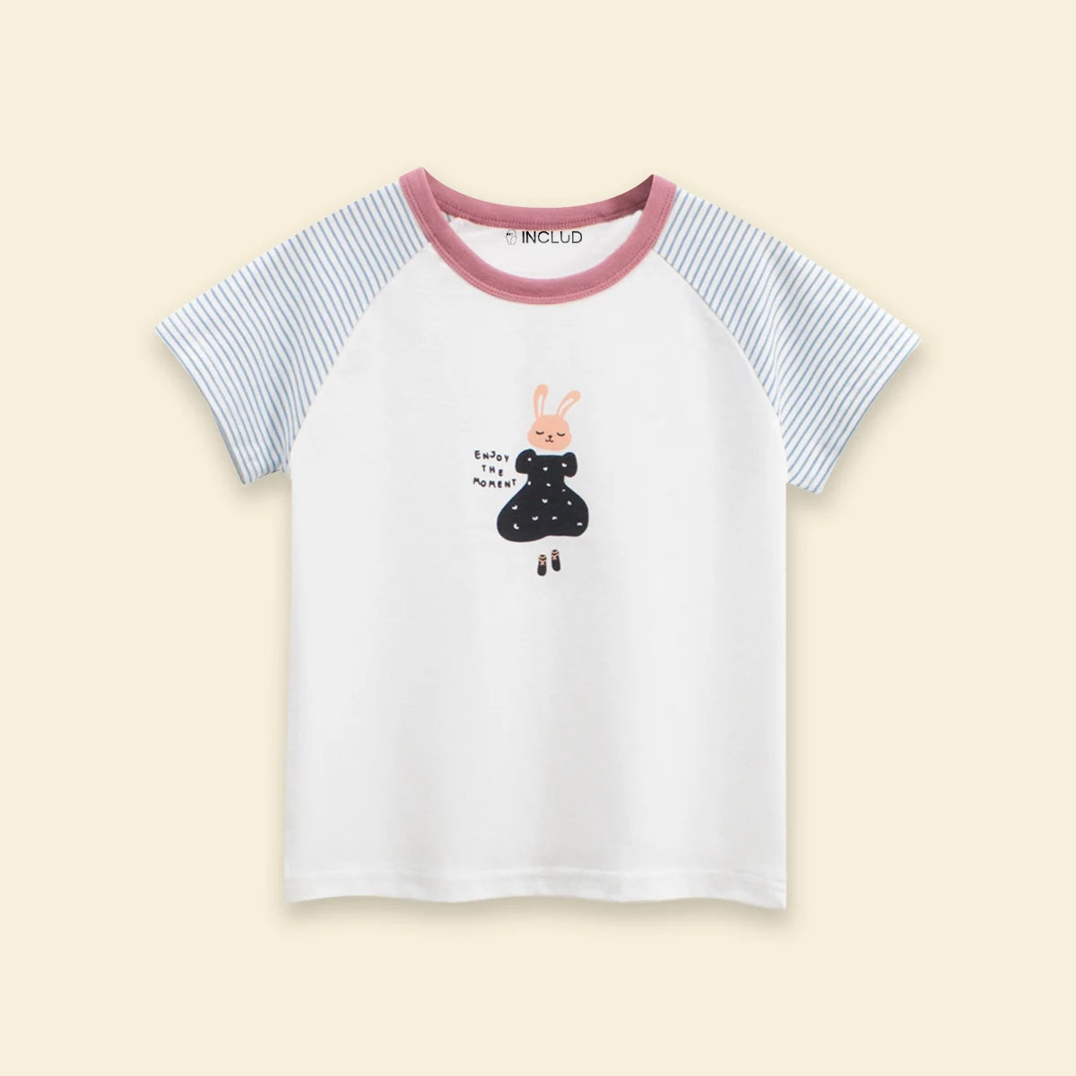Girls White Graphic Raglan Sleeve T-Shirt Tshirts