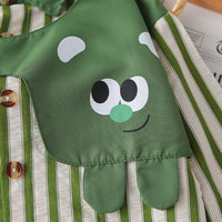 Boys Green Stripes Oversized Shirt With Denim Pants Set 2 pc. Sets