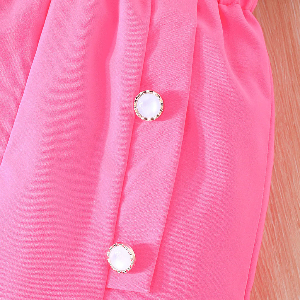 Girls Pink Sleeveless Jacket With Camisole Top And Pants Sets 3 pc. Sets
