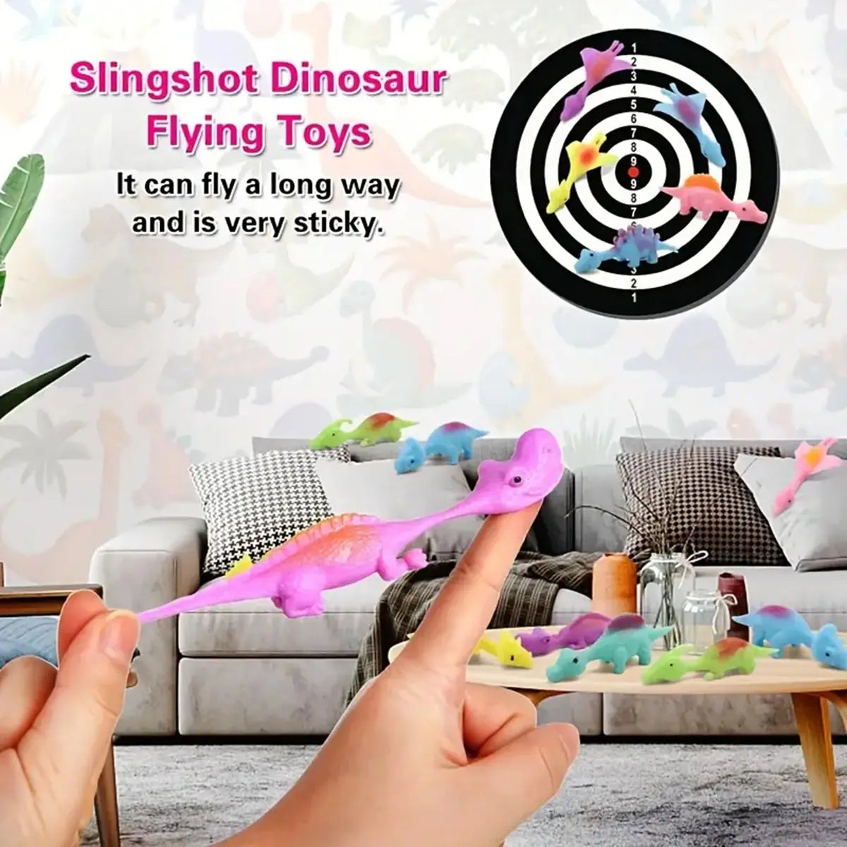 Kids Slingshot Dinosaur Finger Toys - Pack of 5 Trending Accessories