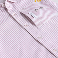 Boys Pink Stripes Short Sleeves Shirt With Printed T-Shirt & Shorts Sets Sets