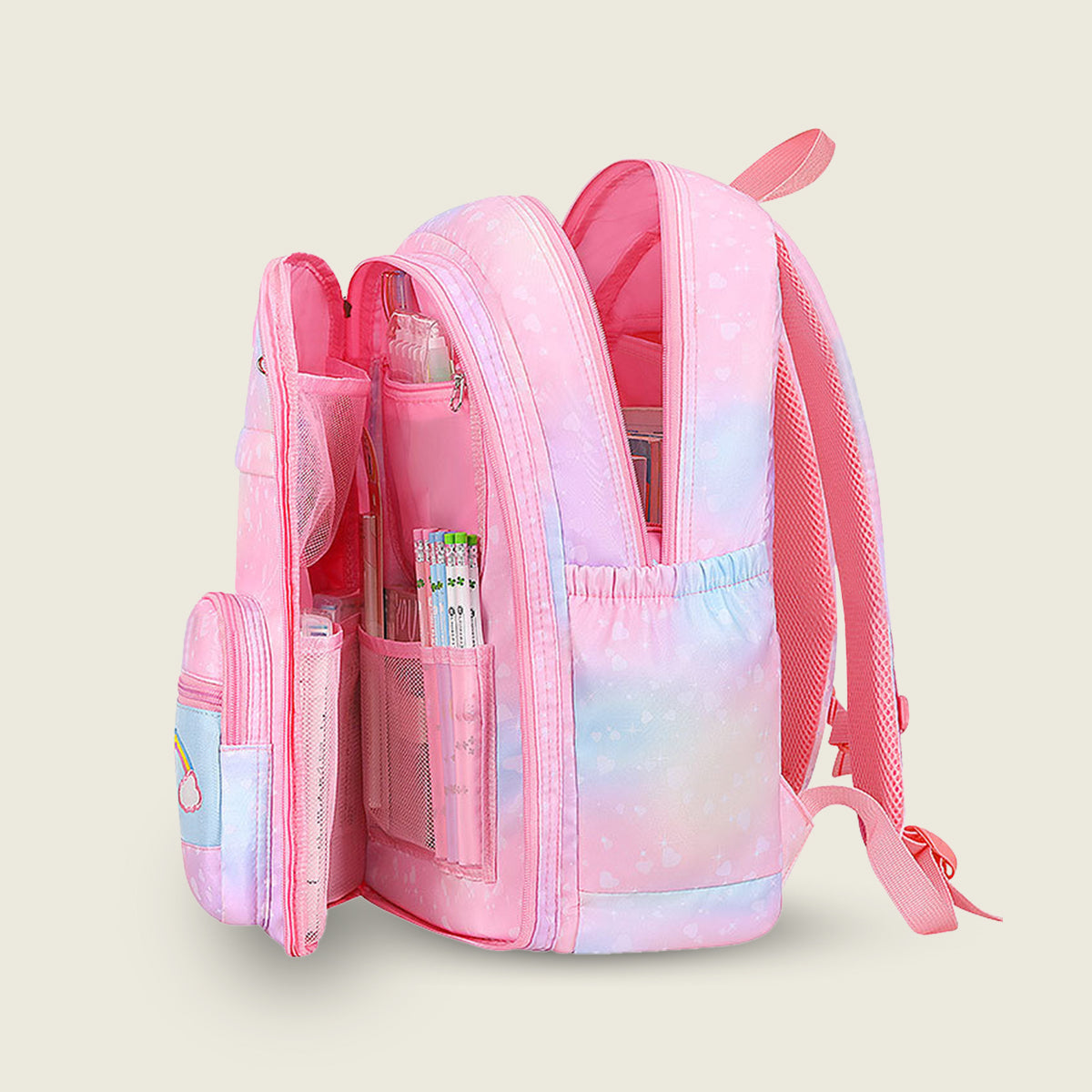 Girls Pink Multi-Compartment School Backpack Trending Accessories