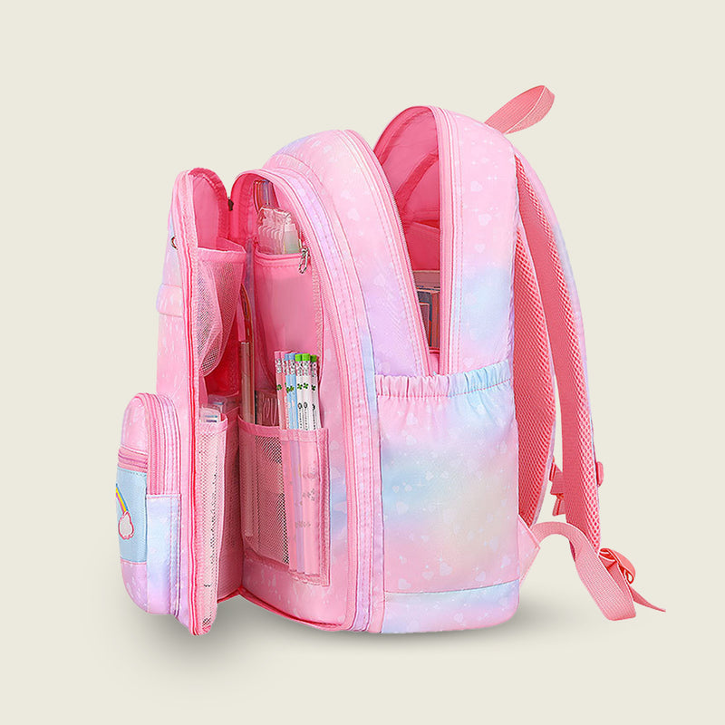 Girls Pink Multi-Compartment School Backpack Trending Accessories