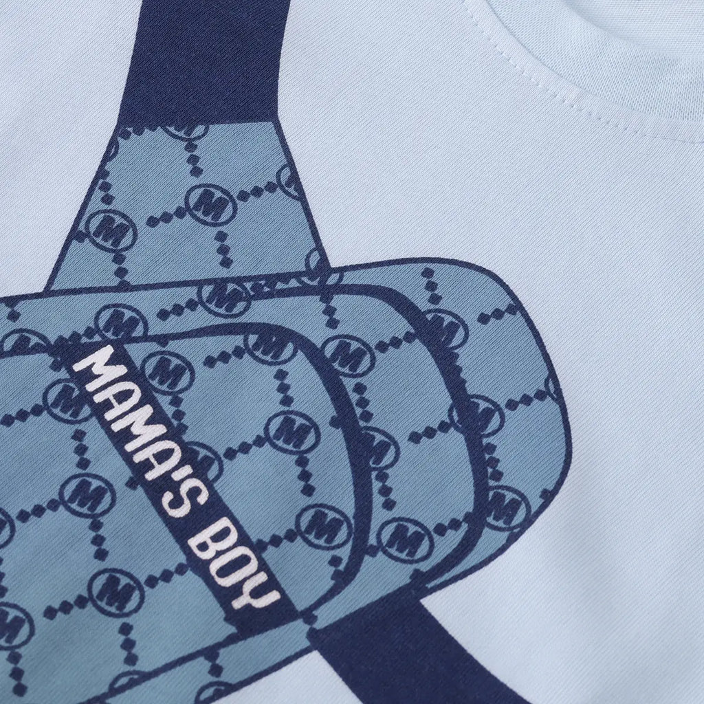 Boys Light Blue Graphic Printed Short Sleeve T-Shirt With Shorts Sets 2 pc. Sets