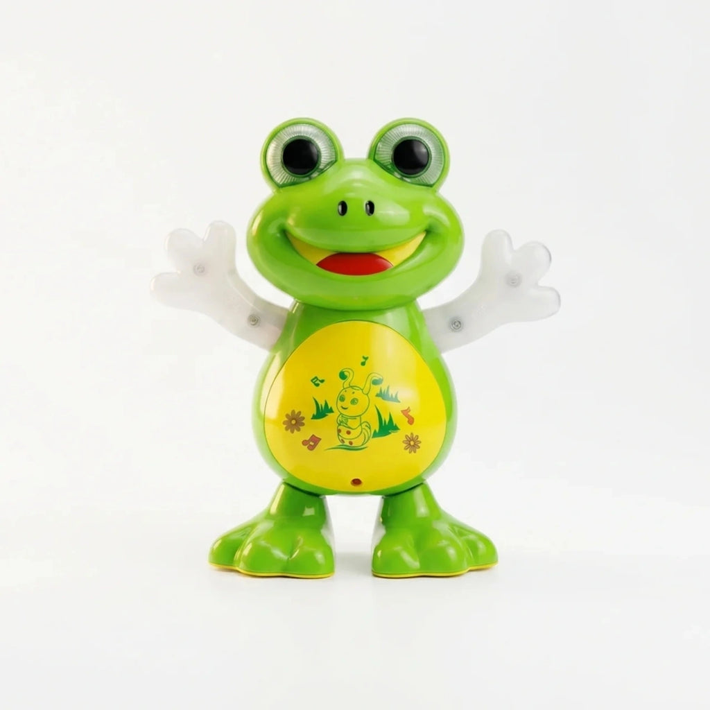 Kids Green Dancing Frog Toy with Flashing Lights & Music Trending Accessories Green Onesize