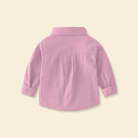 Boys Pink Long Sleeve Regular Shirt Shirts   