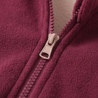 Boys Burgundy Dinosaur Embroidered Hooded Jacket Coats & Jackets