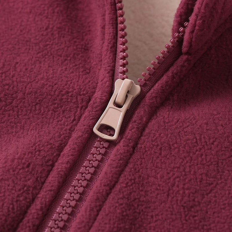 Boys Burgundy Dinosaur Embroidered Hooded Jacket Coats & Jackets